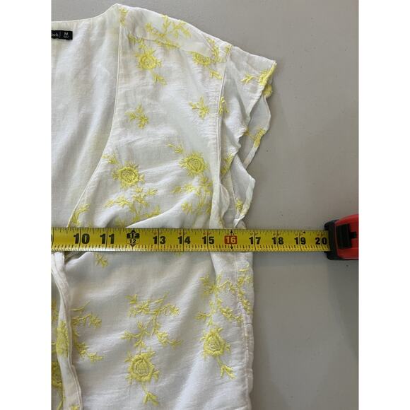 Cottagecore Coastal Boho Romantic Festival Beachy Vacation Crop Top M Coquette - Picture 14 of 15